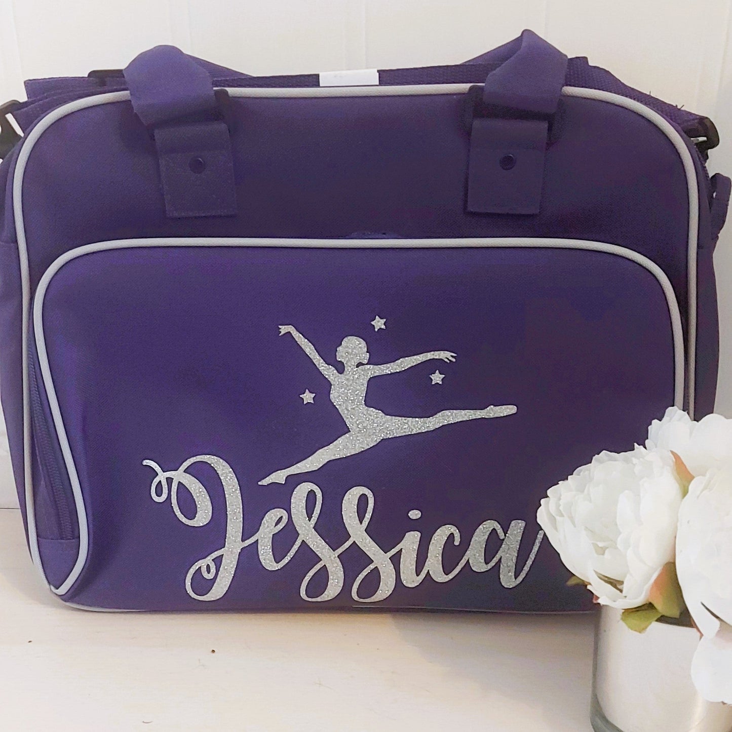 Personalised purple ballet bag
