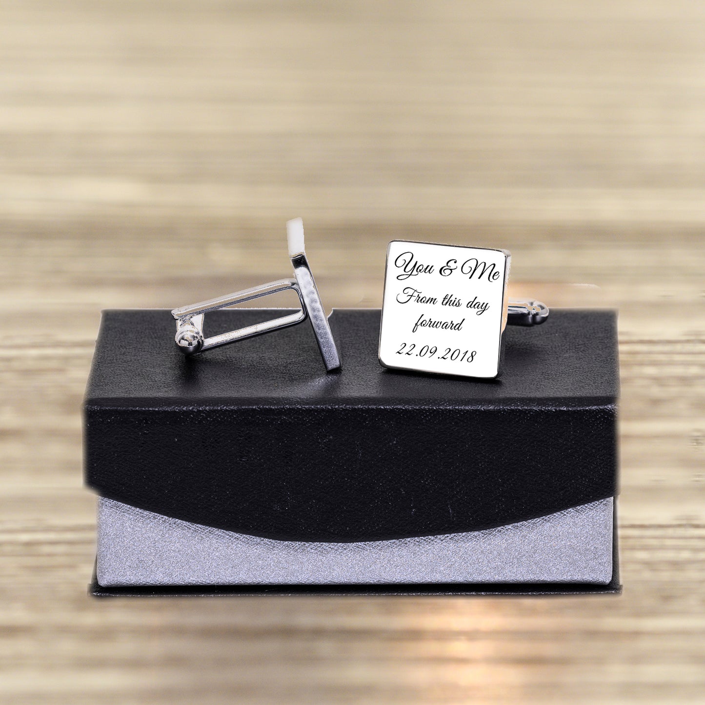 You & Me Cufflinks - Silver Finish