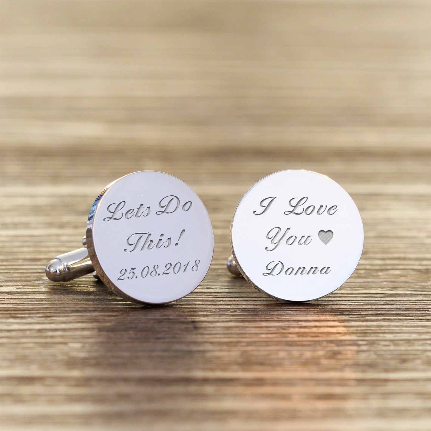 Lets Do This! Cufflinks - Silver Finish