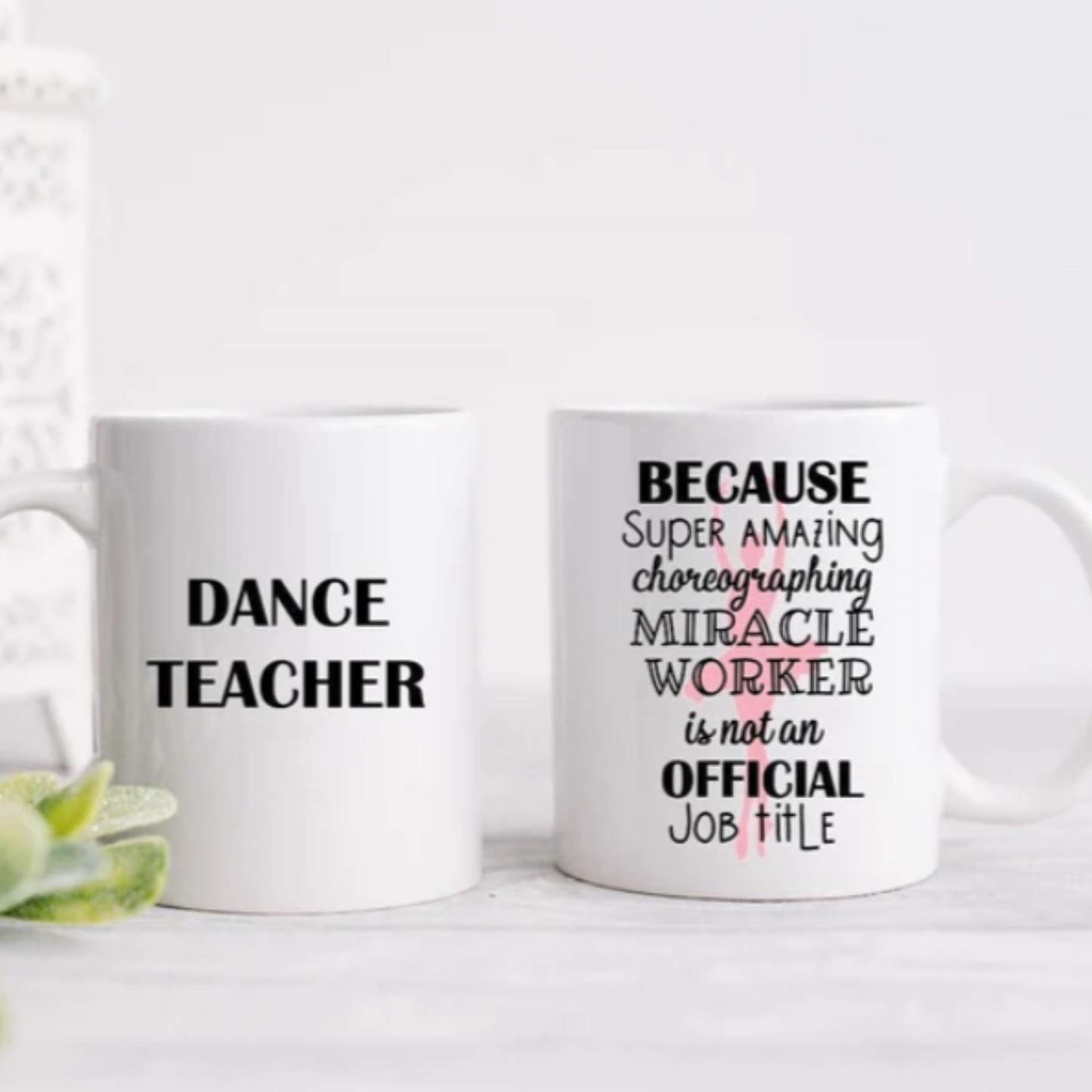 Personalised Ballet teacher appreciation mug