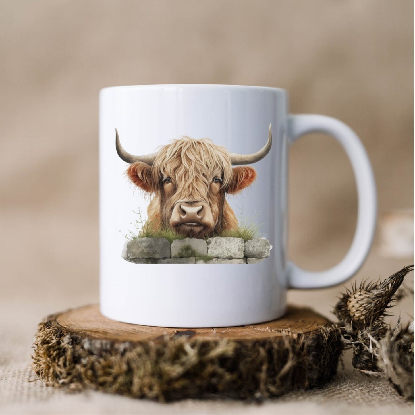 Personalised Highland cow mug