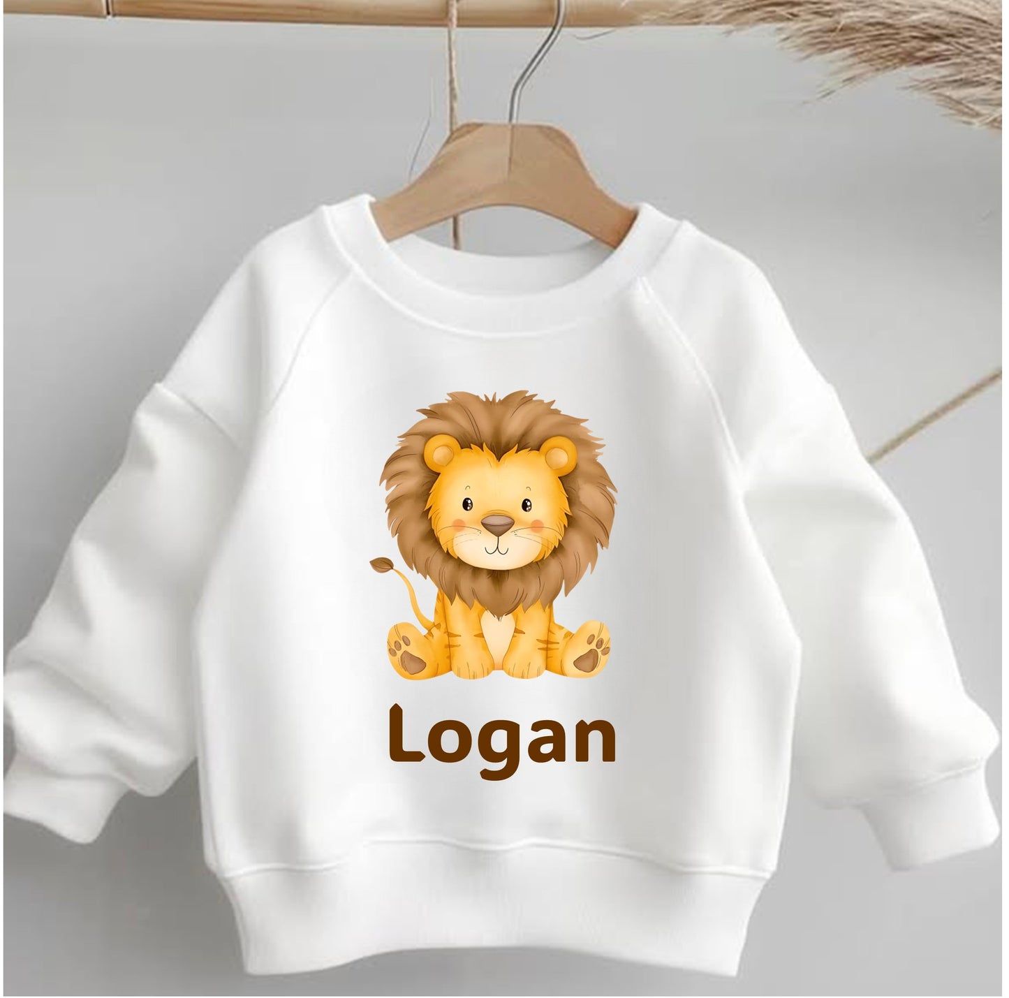 Personalised lion sweatshirt for kids
