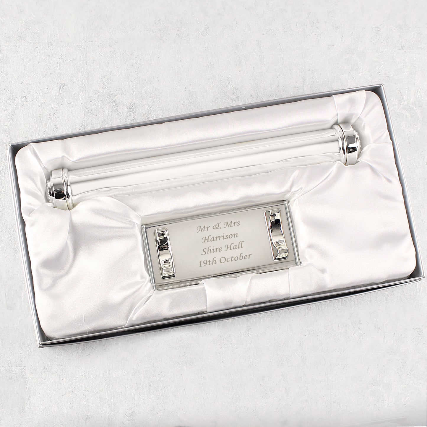Personalised Plain Silver Plated Certificate Holder