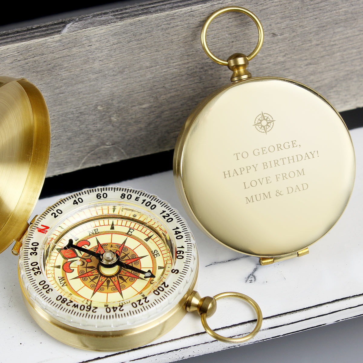 Personalised Free Text Keepsake Compass