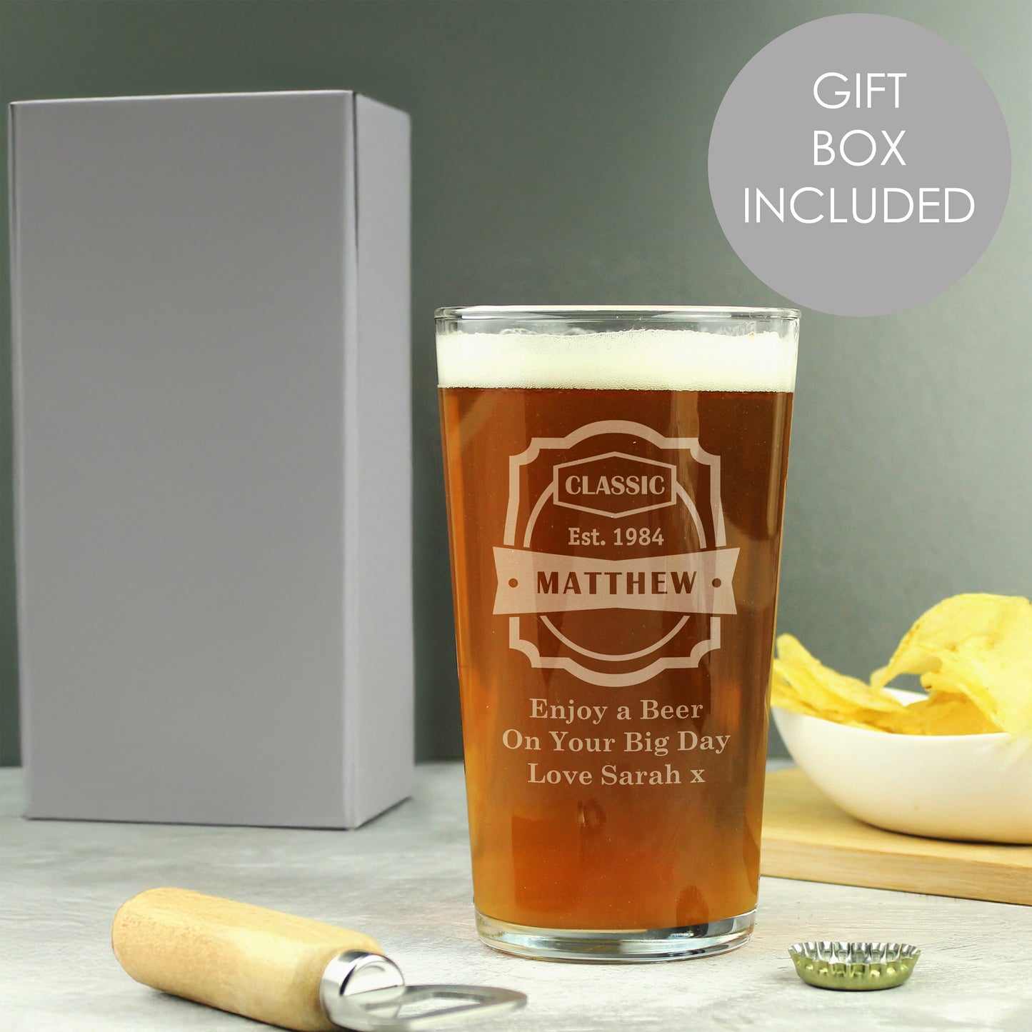Personalised Classic Pint Glass