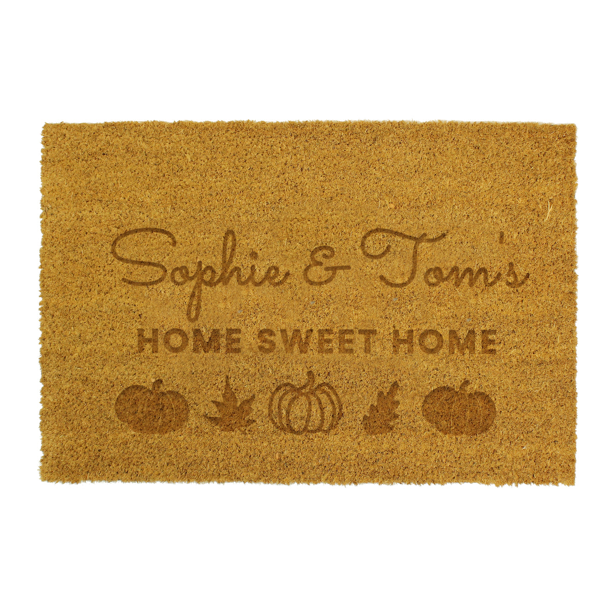 Personalised Pumpkin Rectangle Doormat