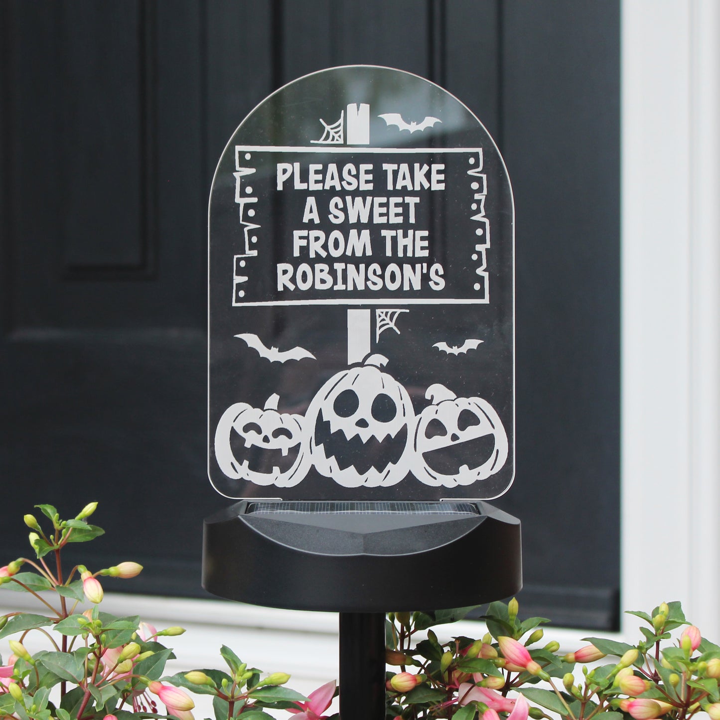 Personalised Pumpkin Patch Halloween Solar Light – Custom Outdoor Decor