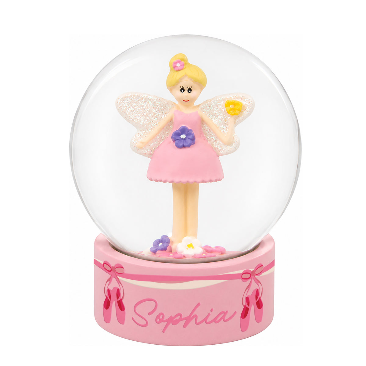 Personalised Ballet Shoes Fairy Snow Globe