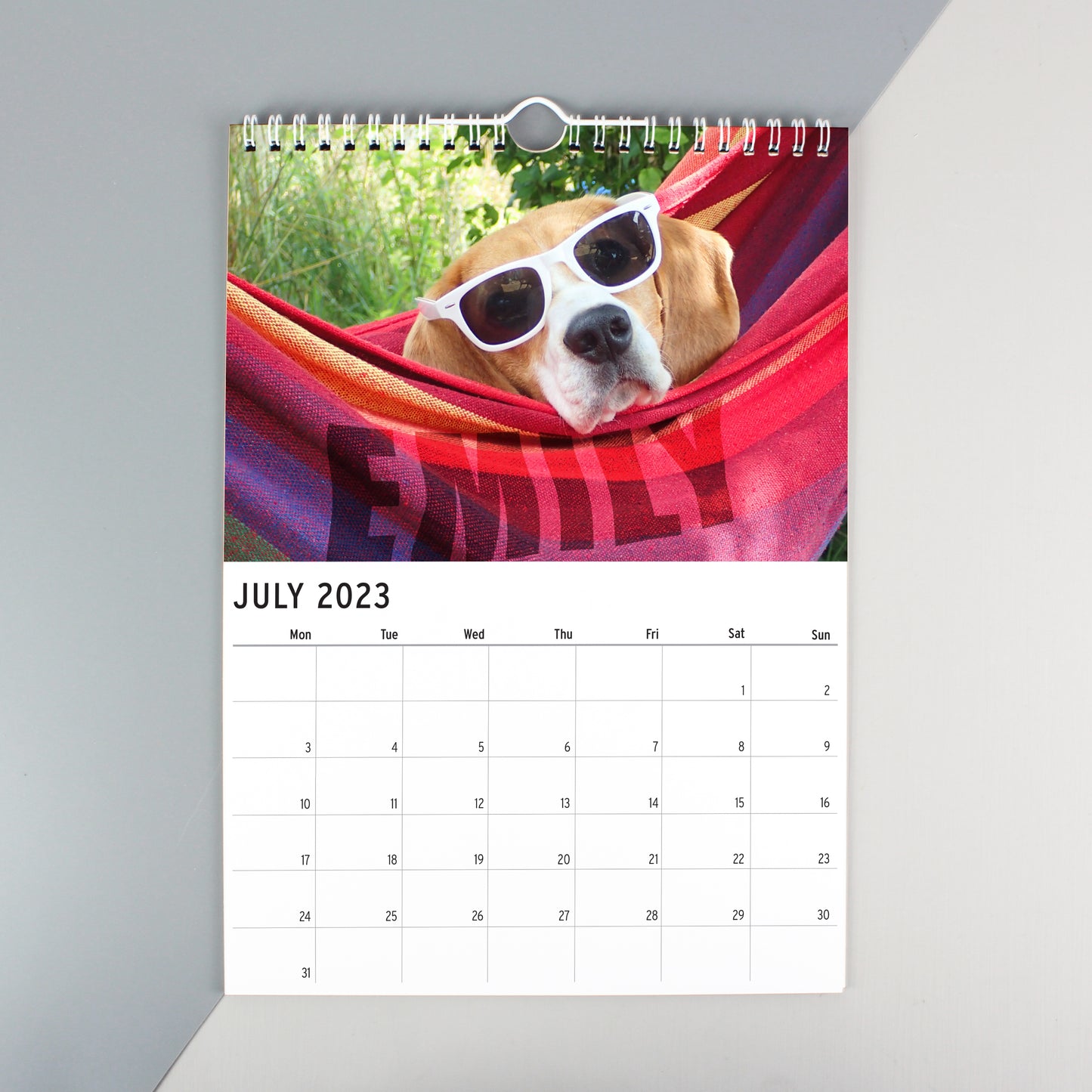 Personalised Barking Mad Dog Desk Calendar