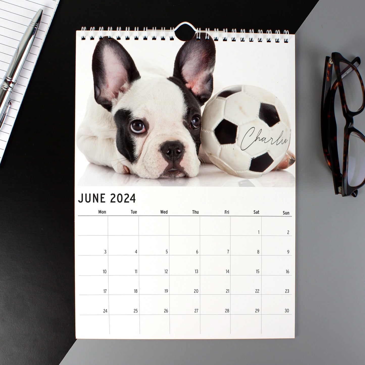 Personalised Barking Mad Dog Desk Calendar
