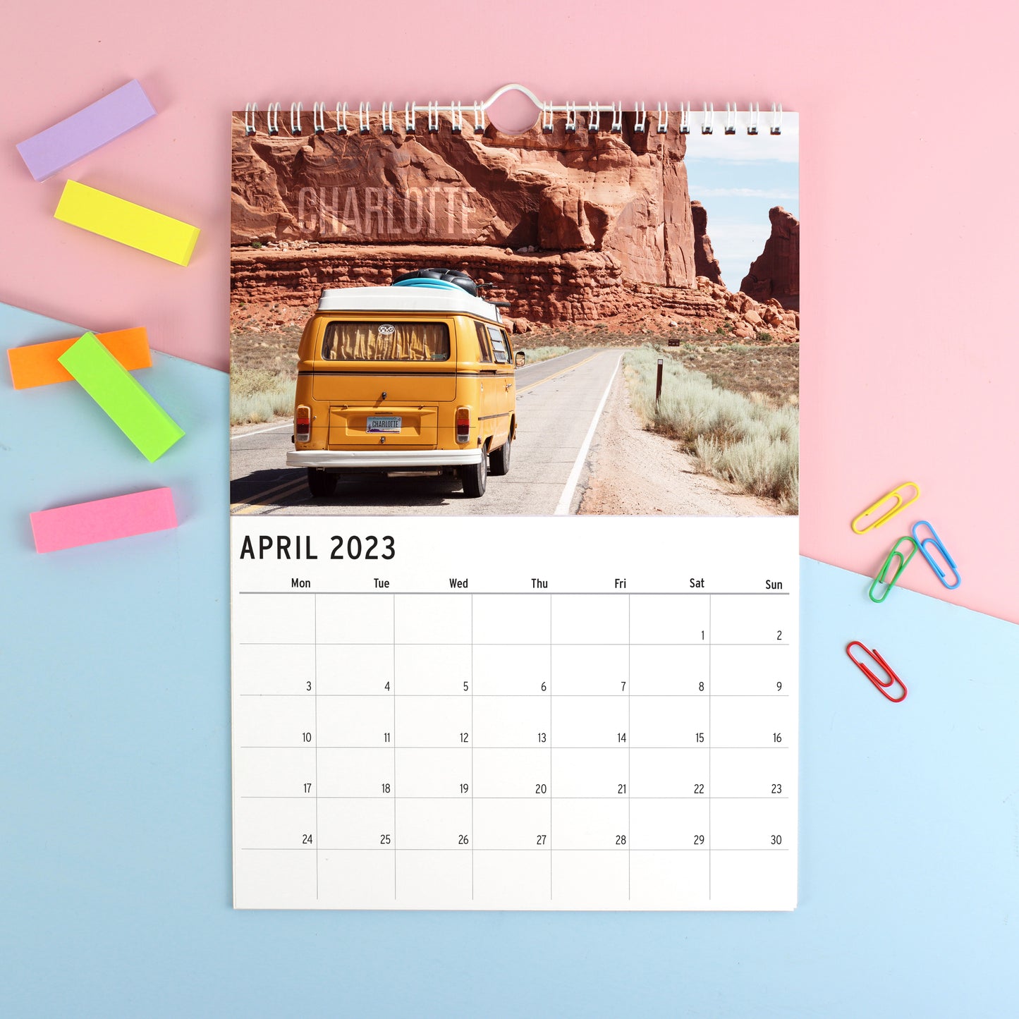 Personalised Outdoors Desk Calendar