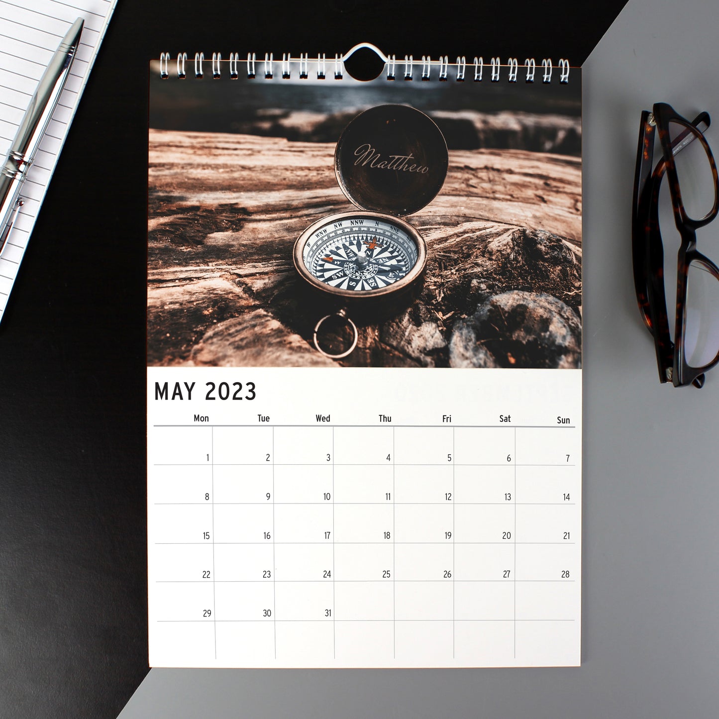 Personalised Outdoors Desk Calendar