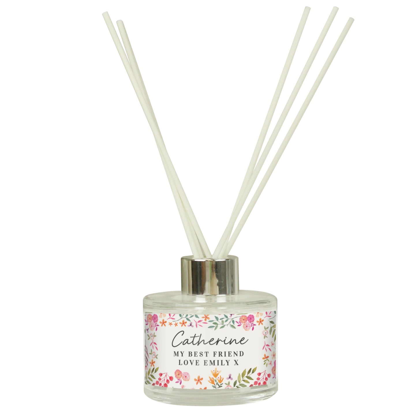 Personalised Bright Floral Reed Diffuser