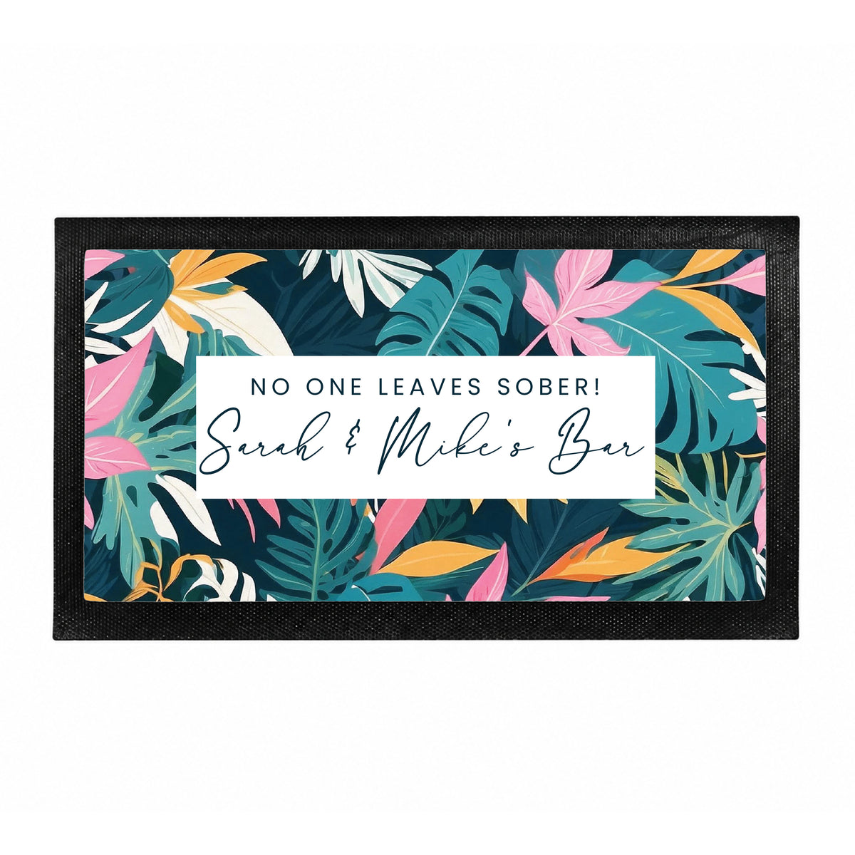 Personalised Tropical Bar Mat