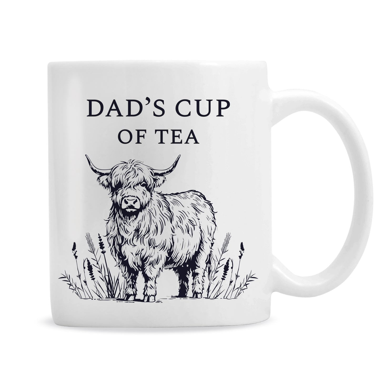 Personalised Black Highland Cow Mug
