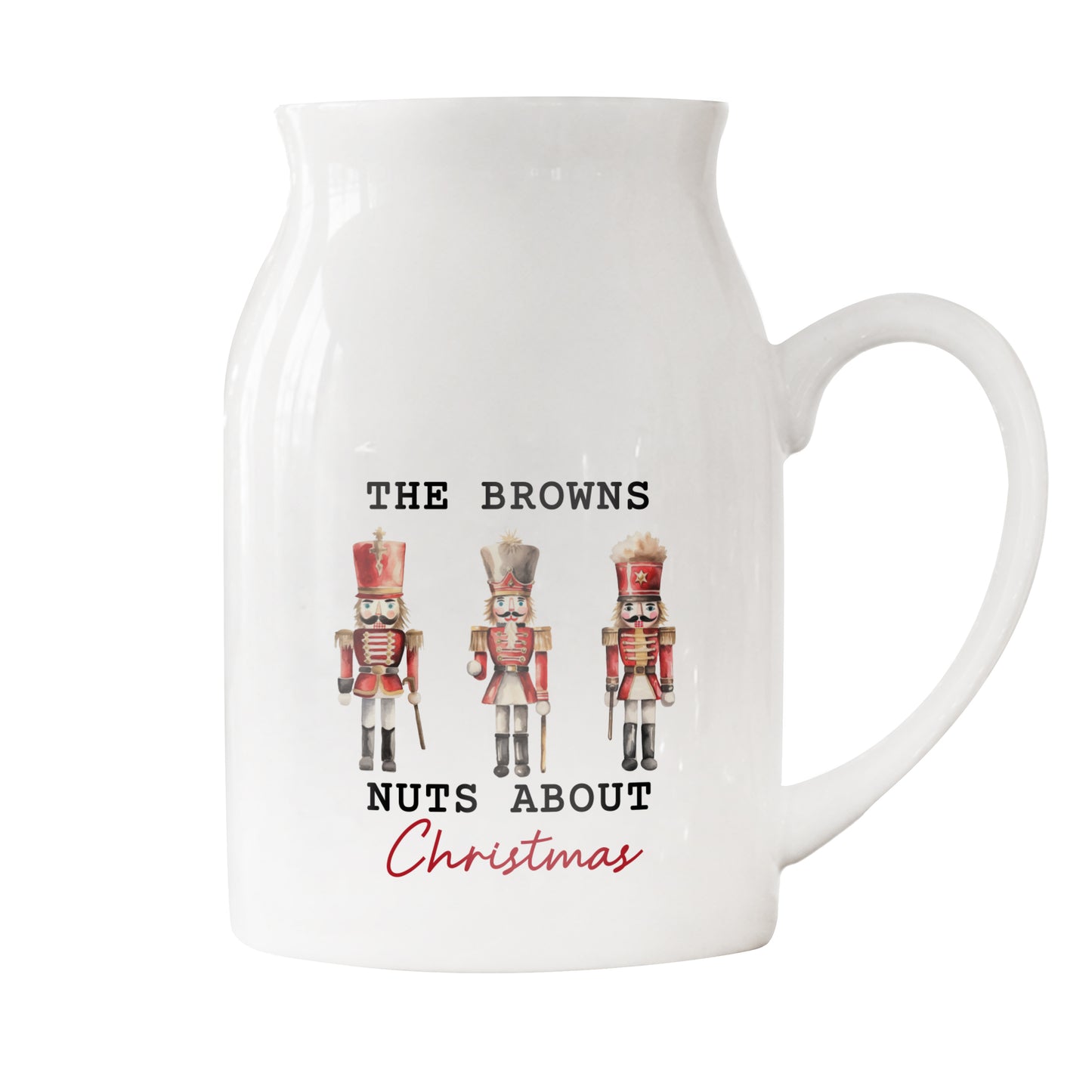 Personalised Nutcracker Ceramic Jug Vase