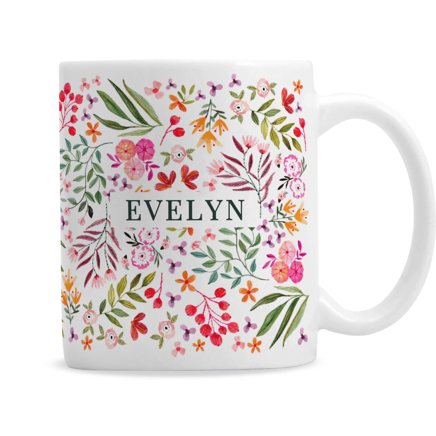 Personalised Floral Pattern Mug