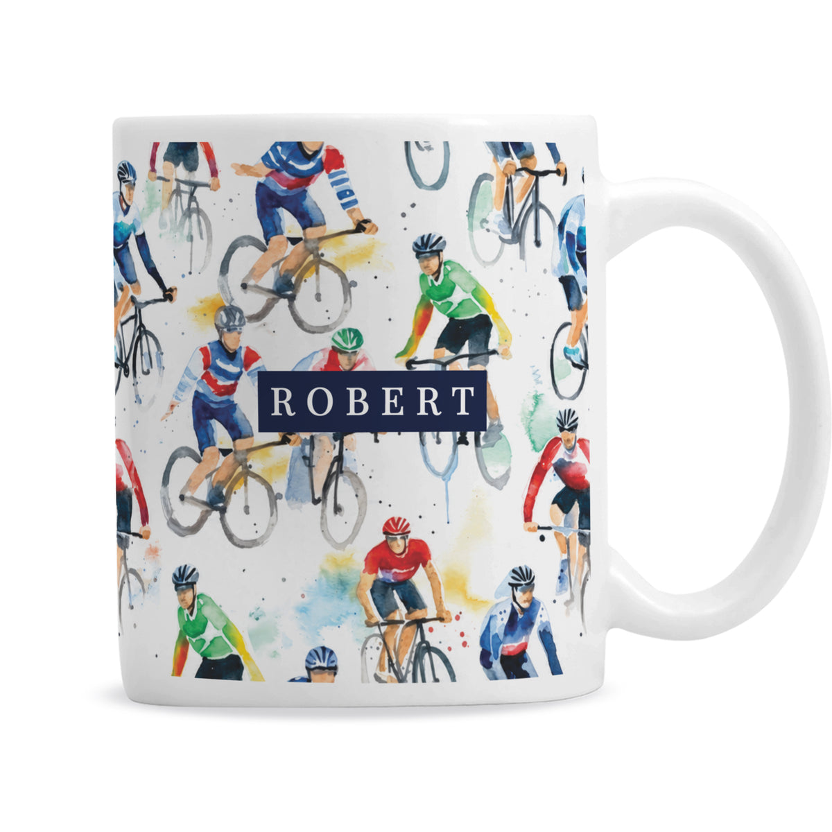 Personalised Cyclist Icons Mug