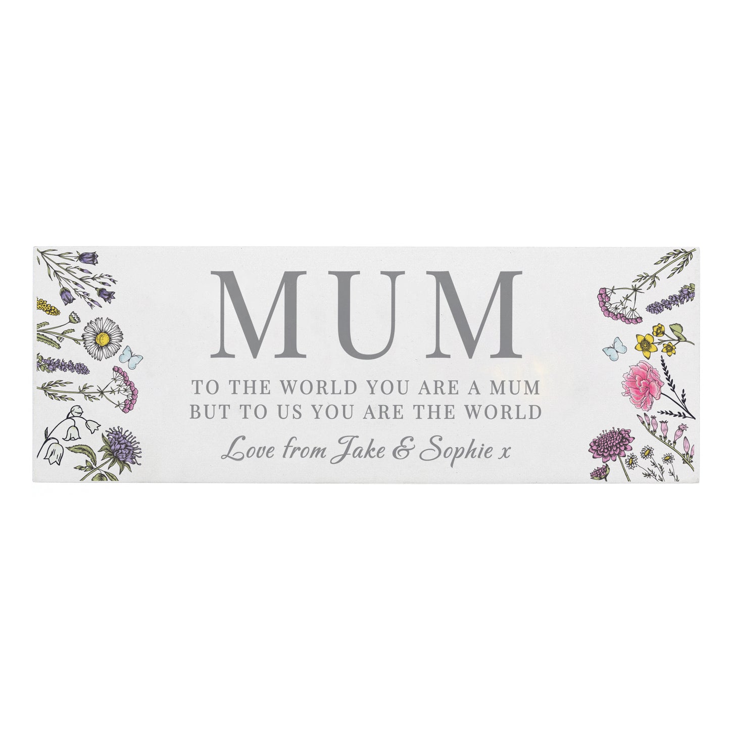 Personalised Wild Flowers Mum Ornament