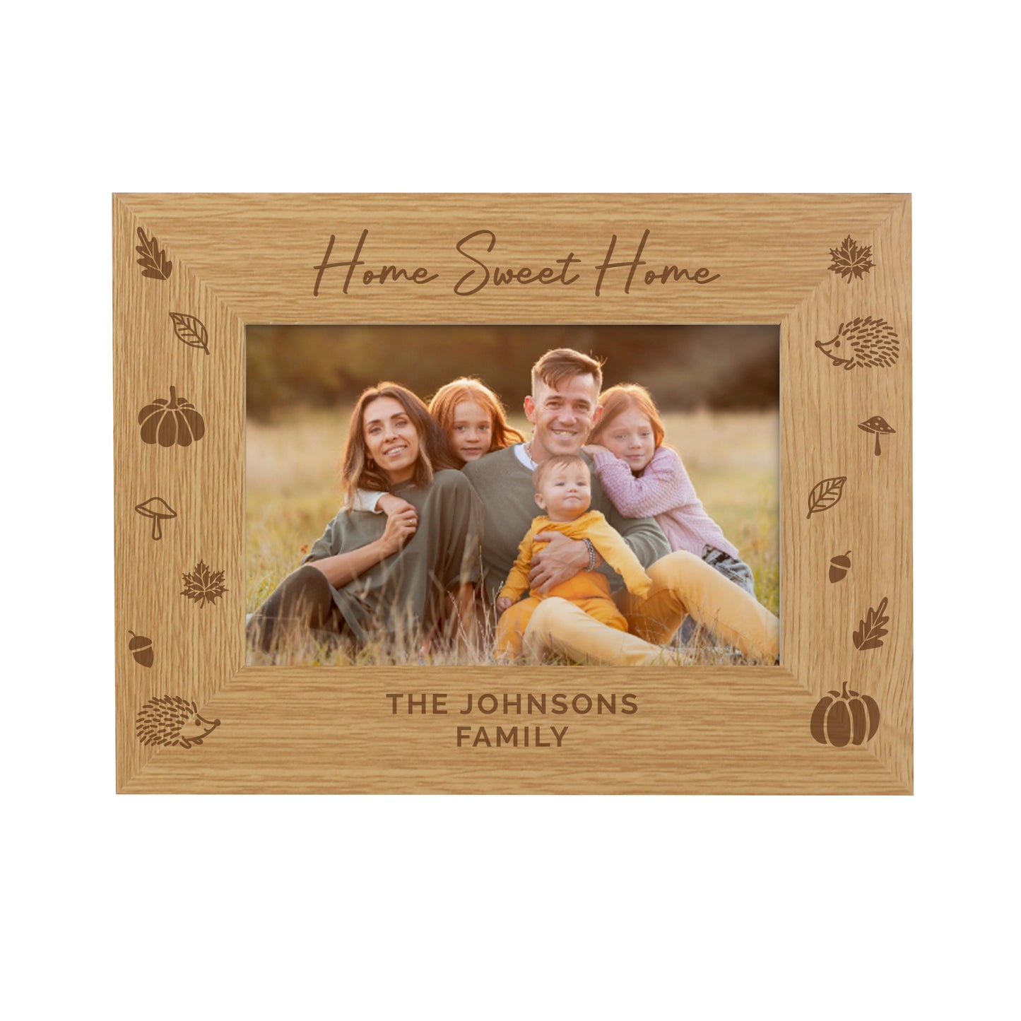 Personalised Autumn 6x4 Wooden Photo Frame