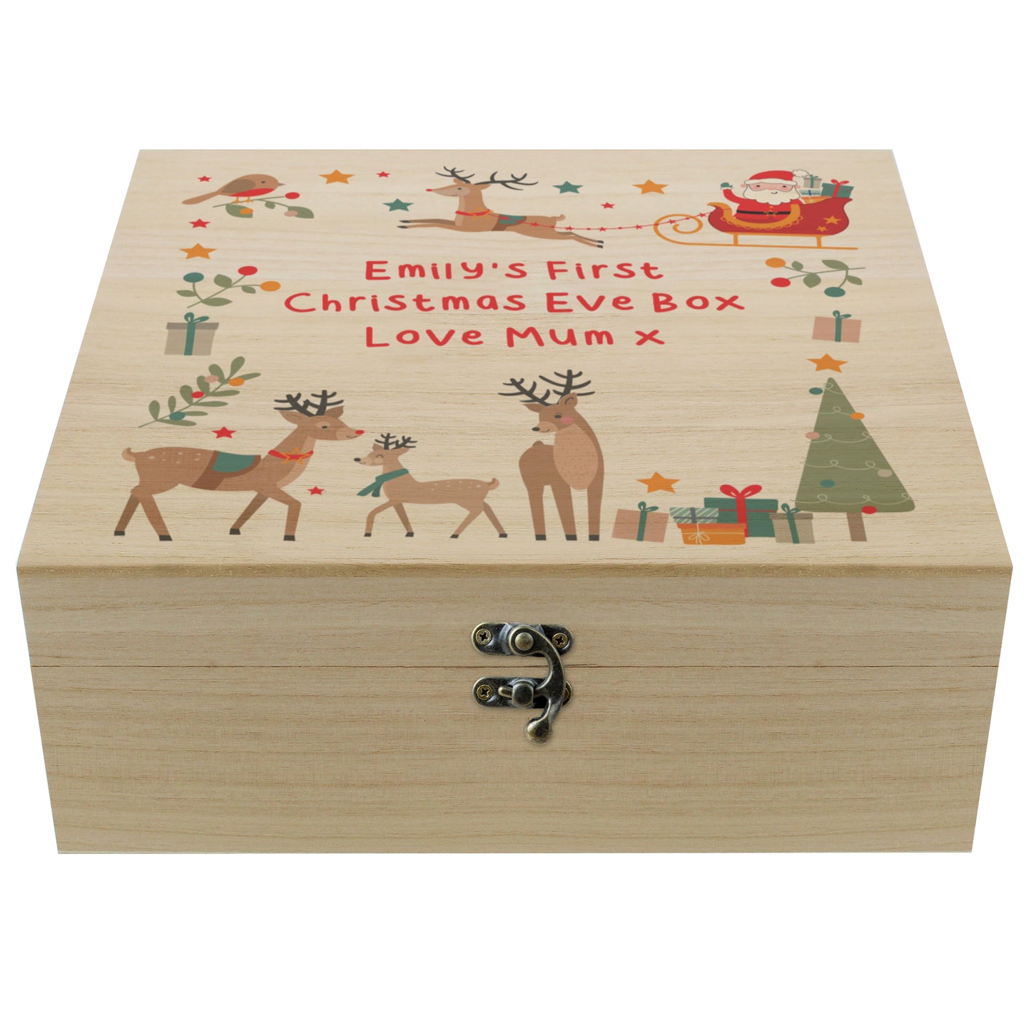 Personalised Santa & Reindeer Christmas Eve Box