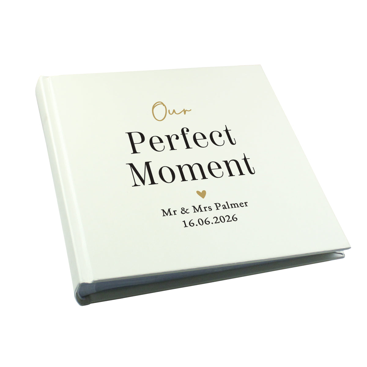 Personalised Black & Gold Free Text Square Album