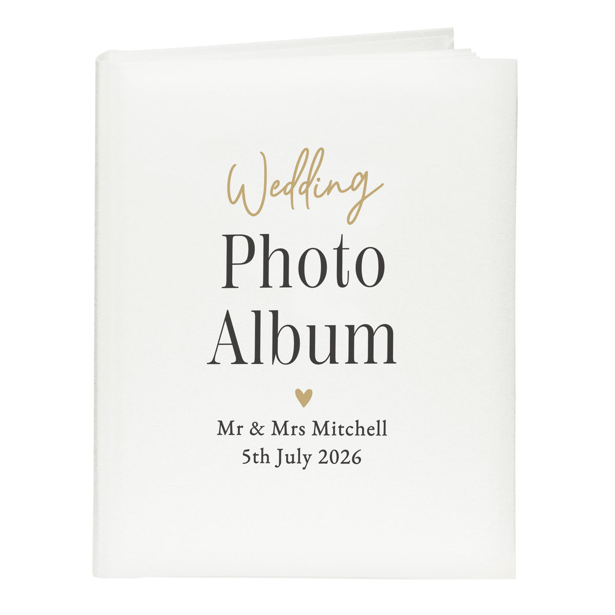 Personalised Black & Gold Free Text Traditional Album