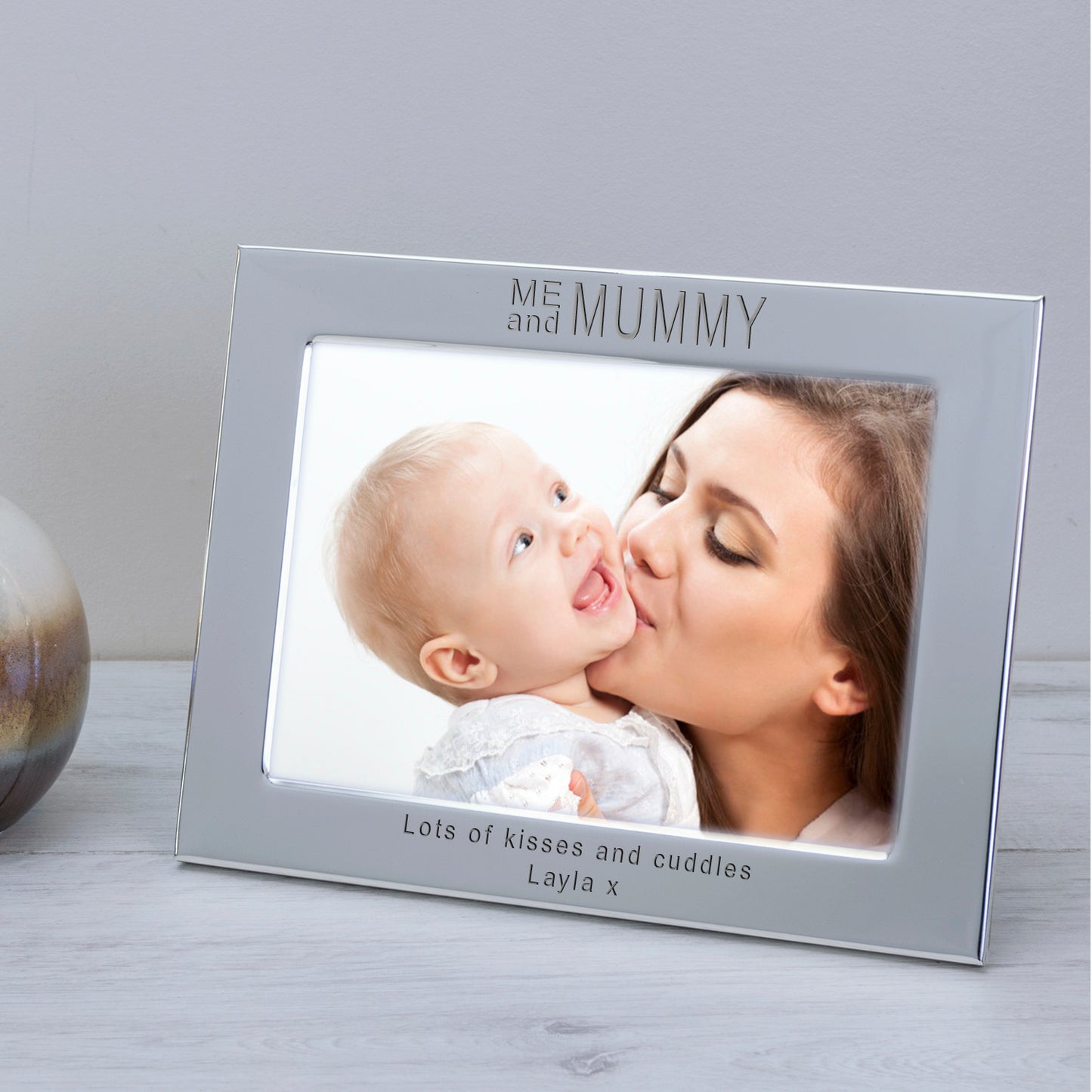 Personalised Silver-Plated Photo Frame – “Me and Mummy” with Custom Engraving