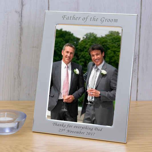Father of the Groom Silver Plated Picture Frame