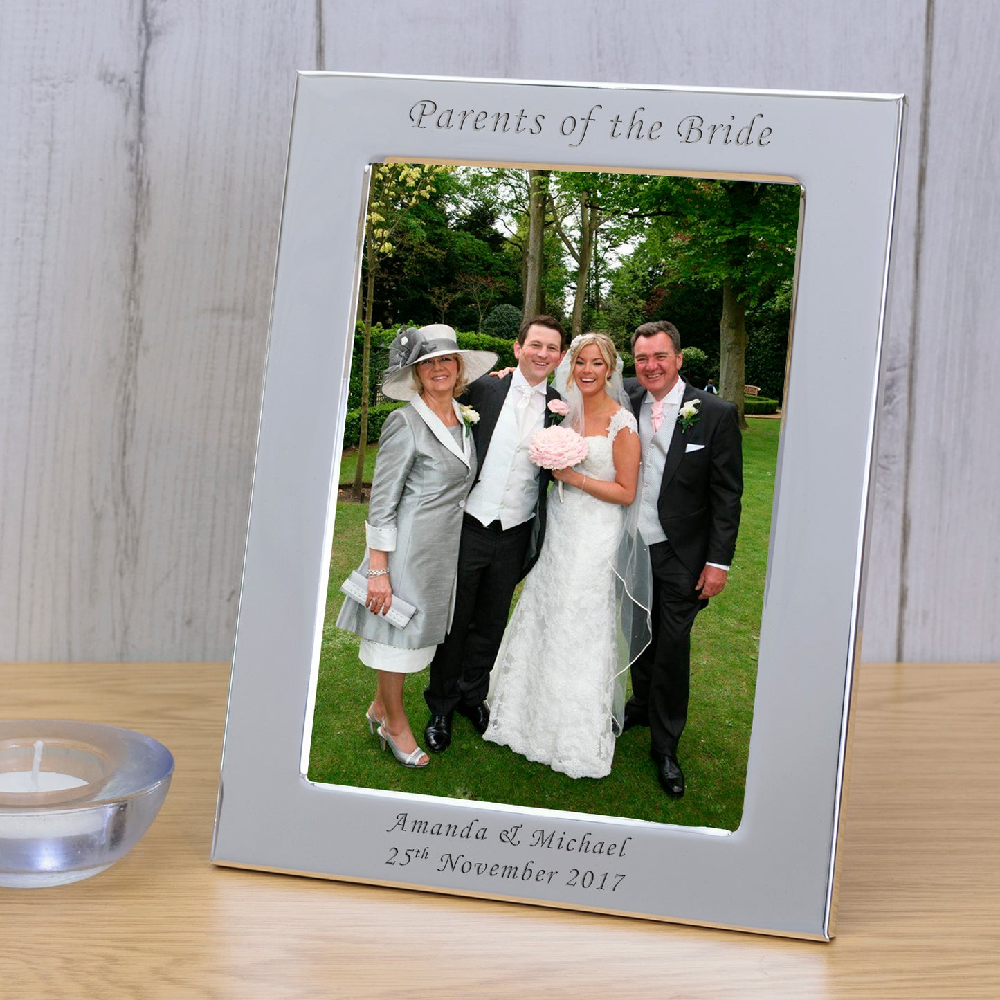 Parents of the Bride Silver Plated Picture Frame