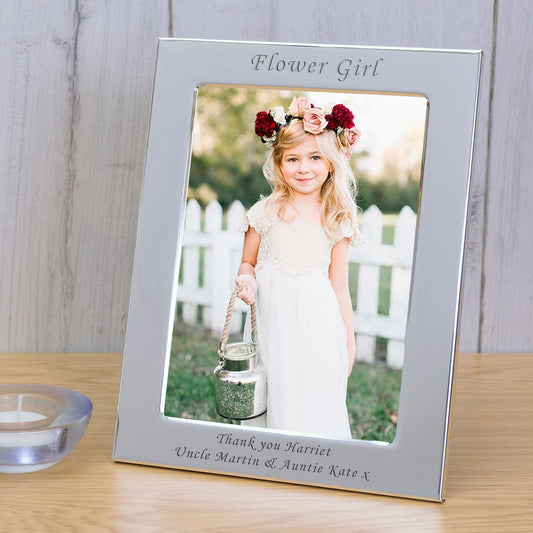 Flower Girl Silver Plated Picture Frame