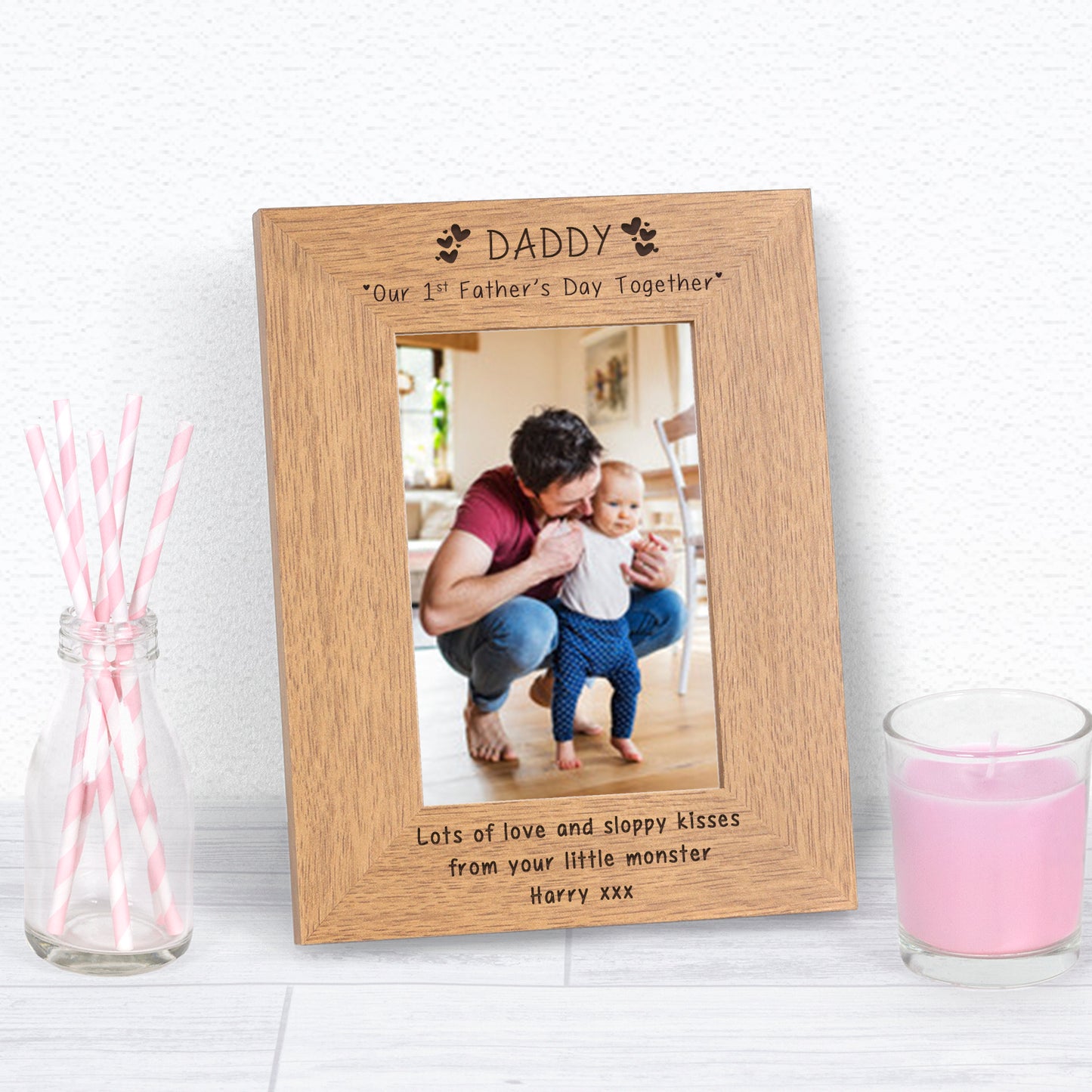 Daddy Our 1st Fathers Day Together Wood Picture Frame