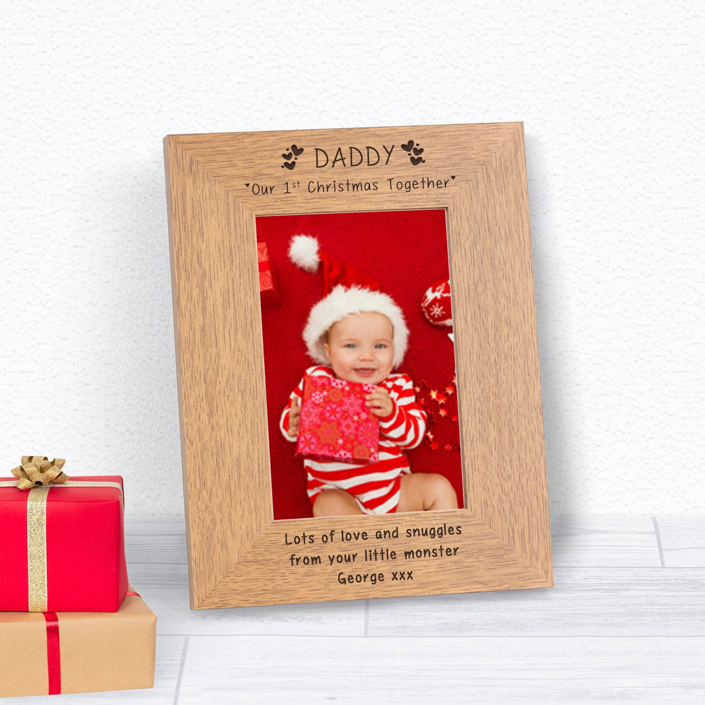 Daddy Our 1st Christmas Together Wood Picture Frame