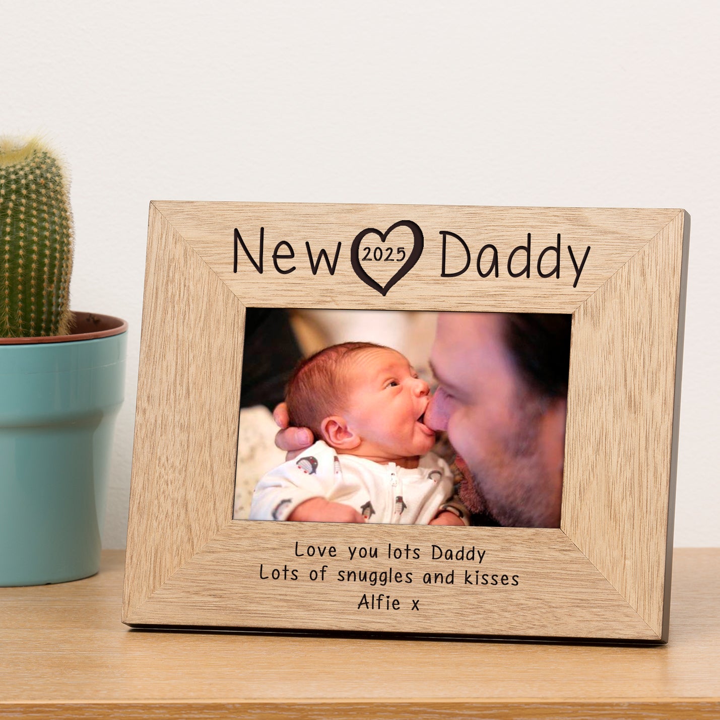 New Daddy Wood Picture Frame