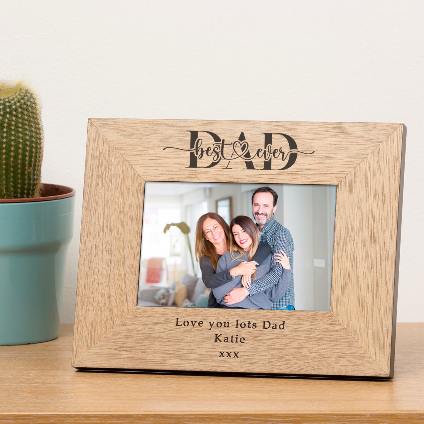 Best Ever Dad/Daddy Wood Picture Frame