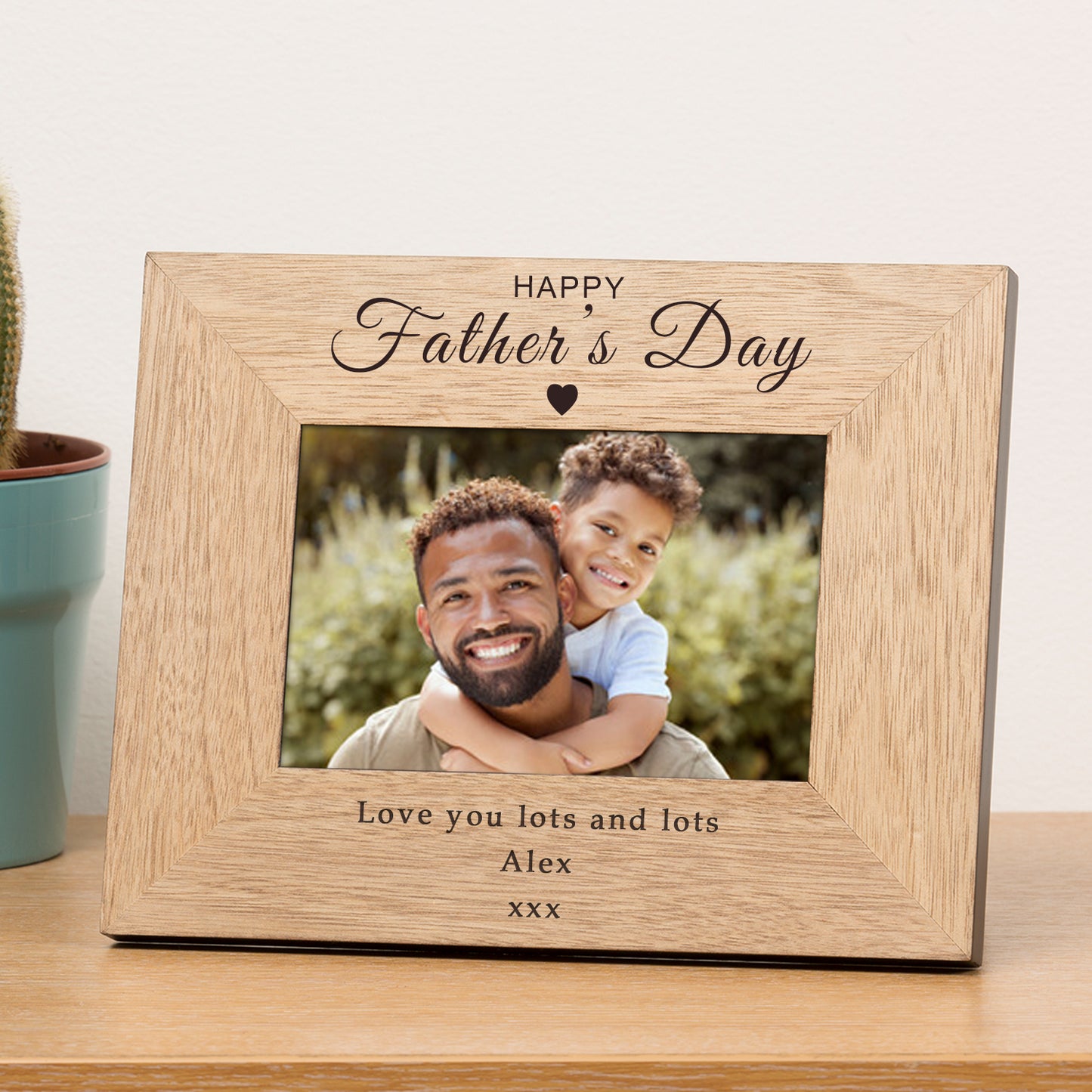 Happy Fathers Day Wood Picture Frame