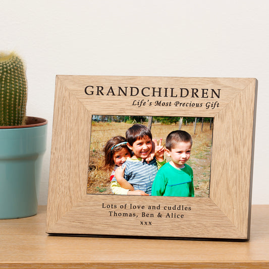 'Grandchildren - Life’s Most Precious Gift' Wooden Picture Frame