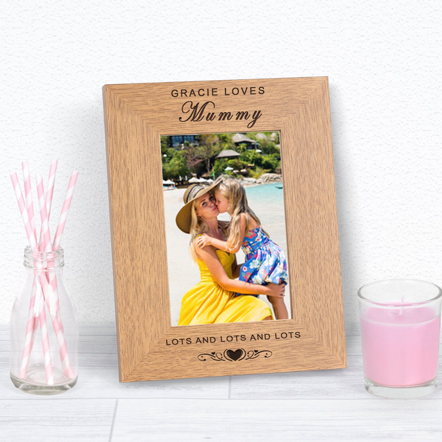 Loves Mummy Wood Picture Frame