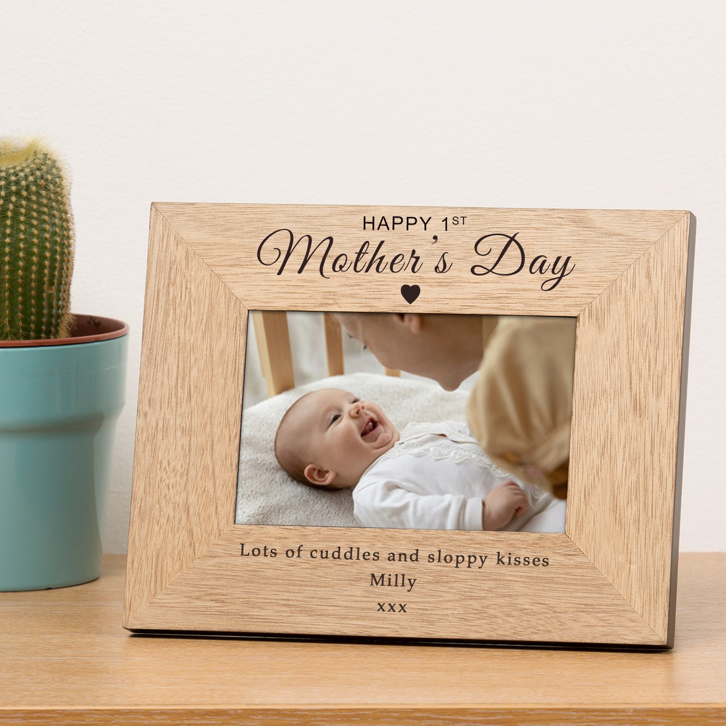 Happy 1st Mothers Day Wood Picture Frame