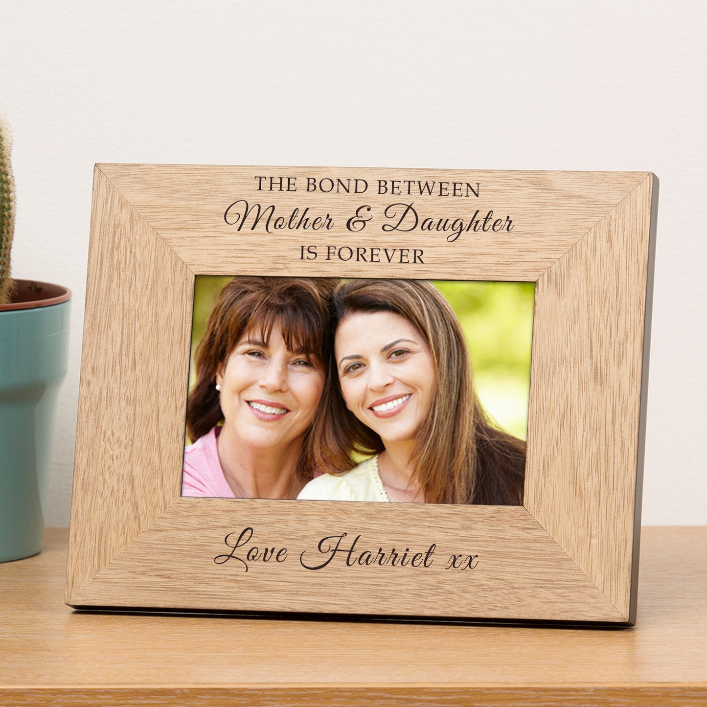 The Bond Between Mother & Daughter Wooden Picture Frame