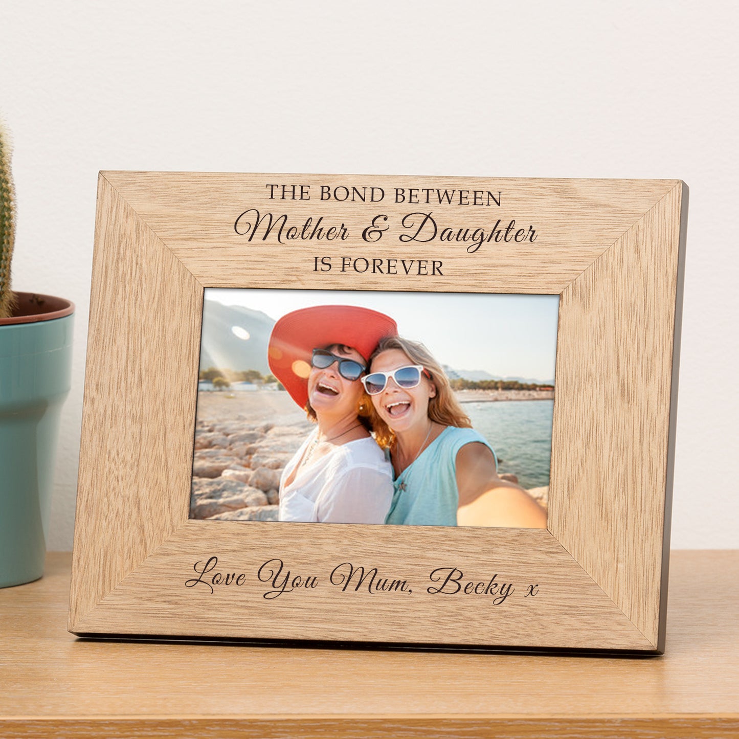 The Bond Between Mother & Daughter Wooden Picture Frame