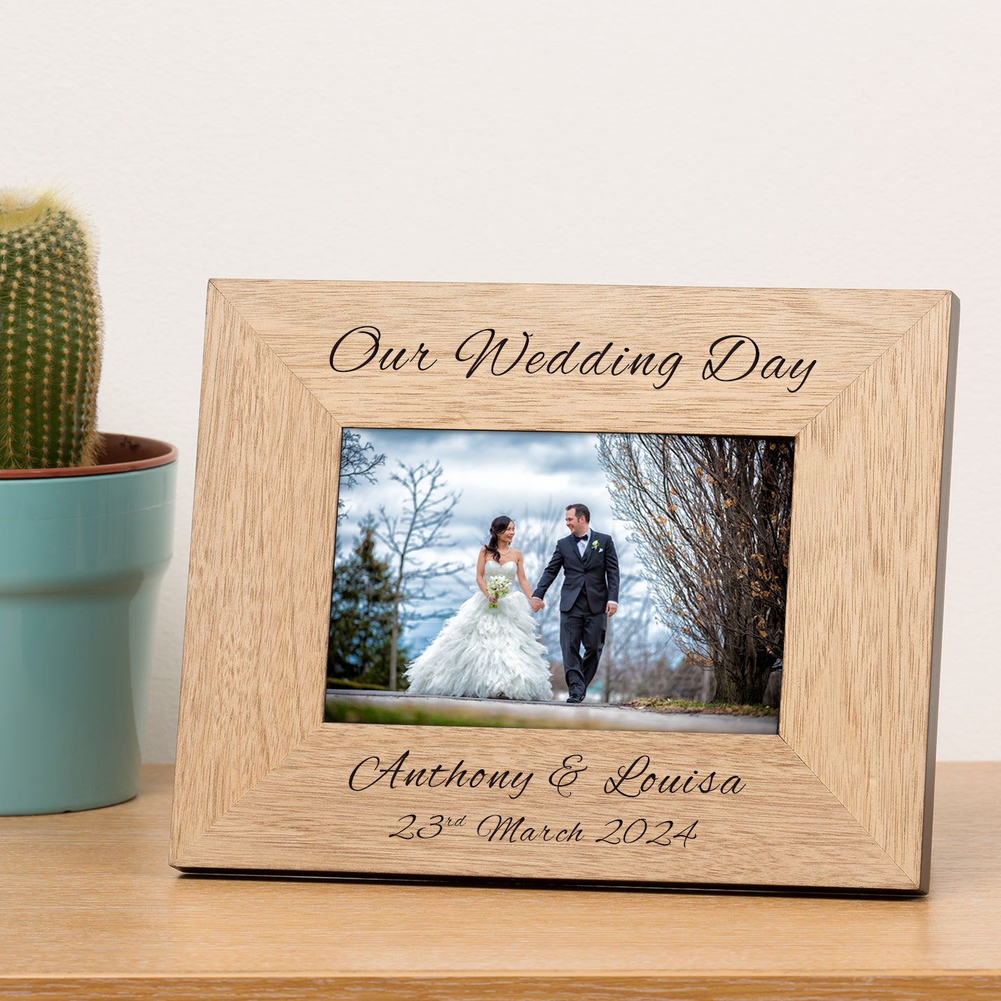 Our Wedding Day Wood Picture Frame