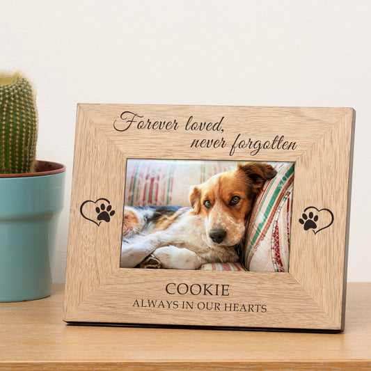 Always in Our Hearts Pet Memorial Wooden Picture Frame