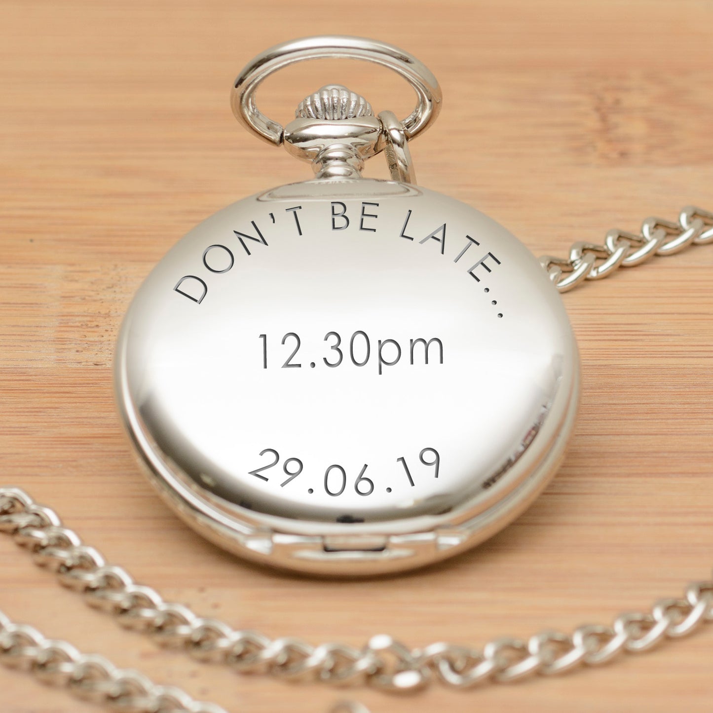Don't Be Late Pocket Watch - Silver Finish