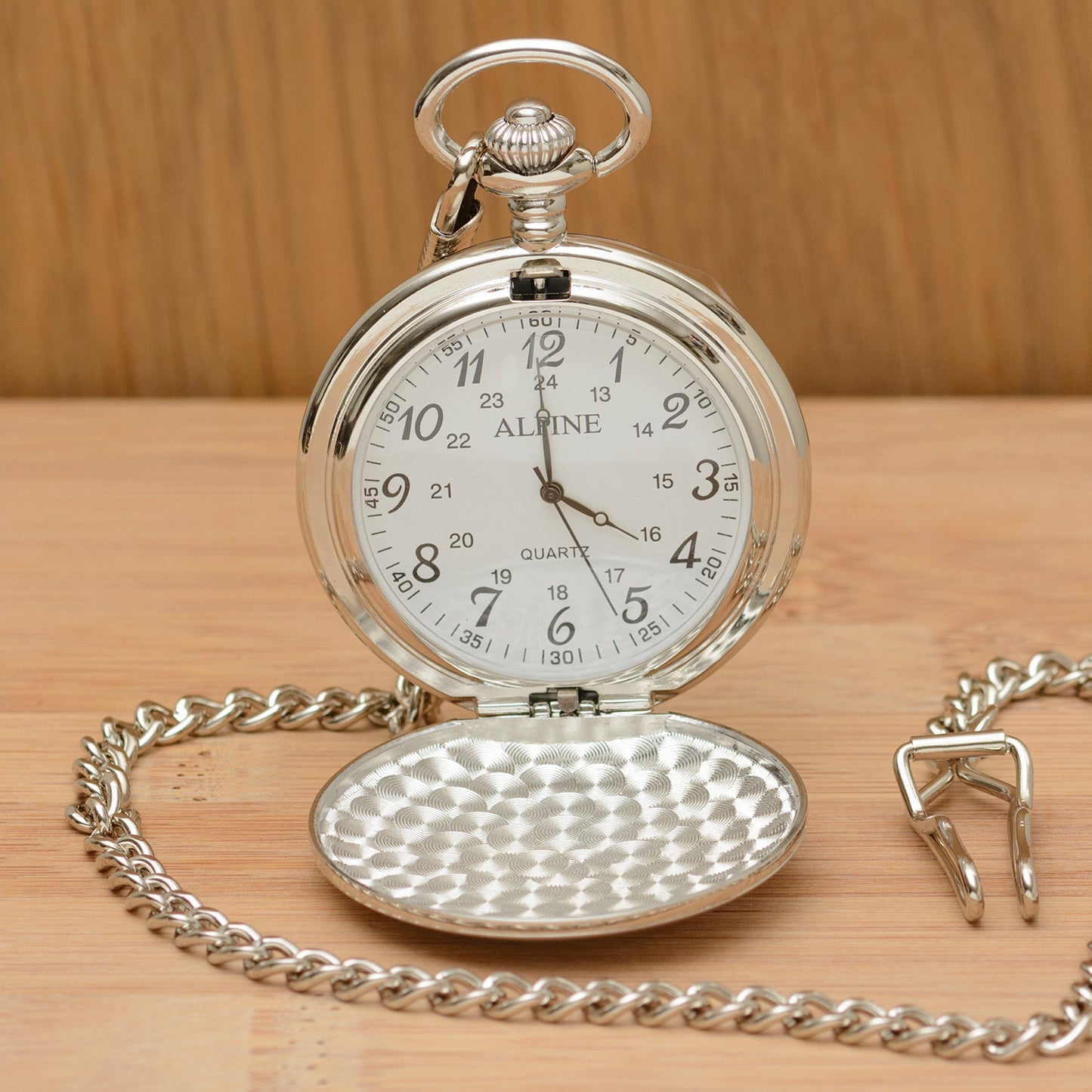 Don't Be Late Pocket Watch - Silver Finish