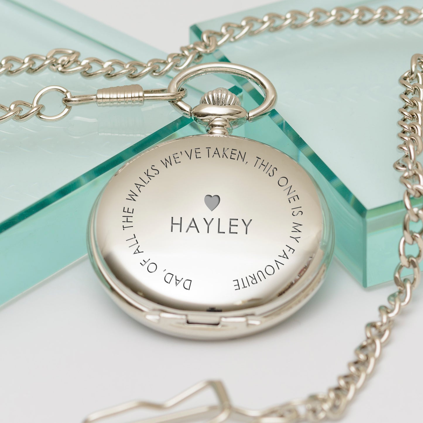 Dad, Of All The Walks Pocket Watch - Silver Finish
