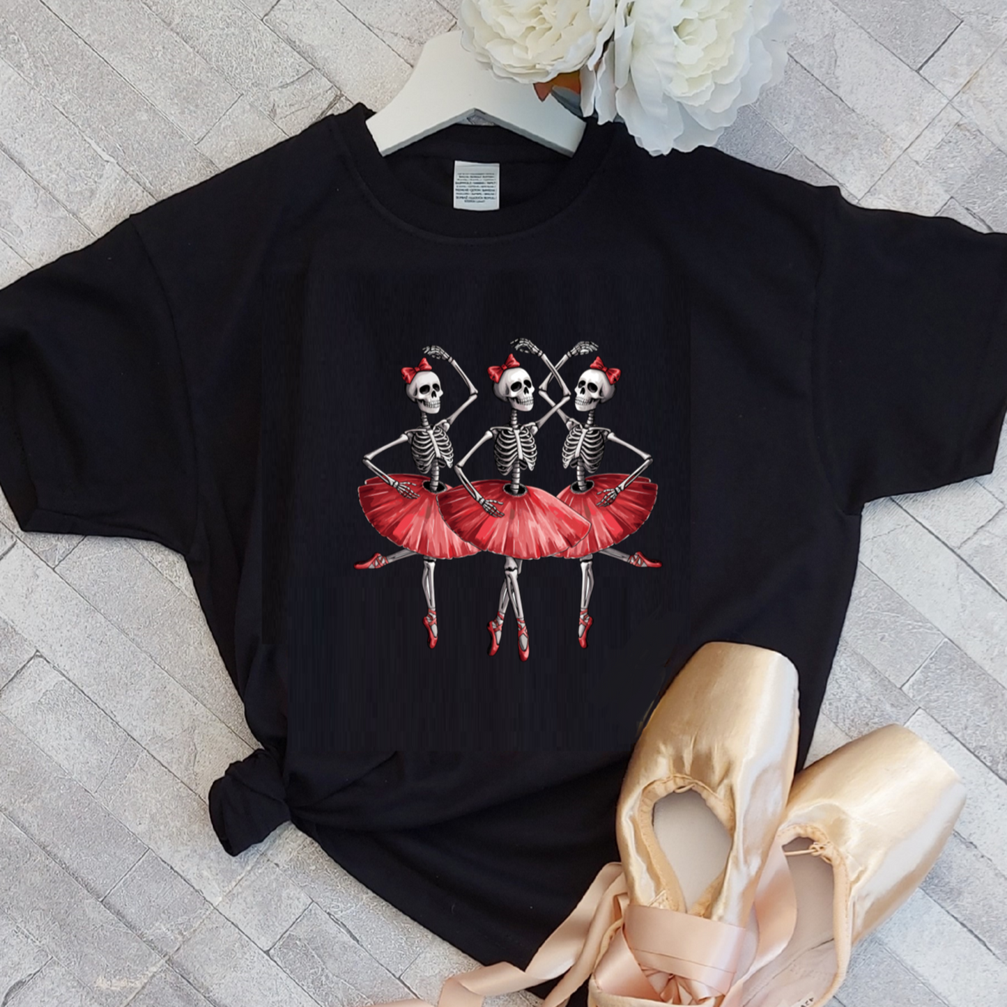 Girl's Halloween Ballerina spooky dancer t-shirt, Halloween ballet dancer