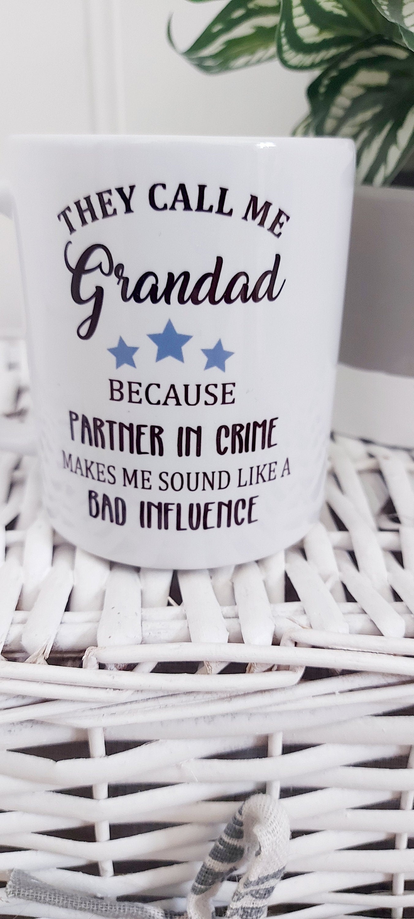 Personalised Grandad bad influence mug
