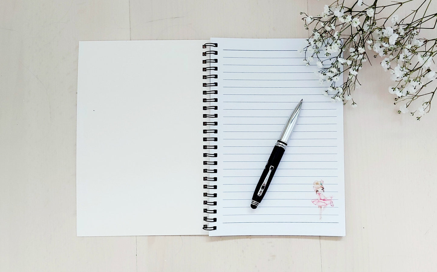 Personalised ballet notebook, cute ballerina, ballerina notebook, A5 notebook, Dance gift, ballet present, daughter, personalised gift