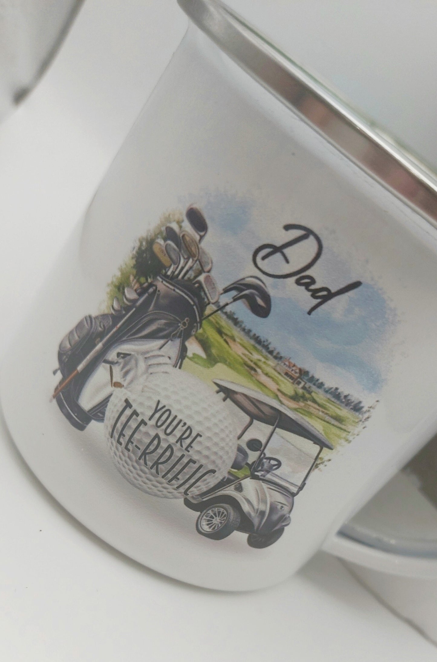 Personalised You're Tee-riffic golf mug for Dad
